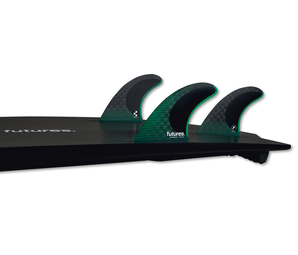Futures Fins Blackstix 3.0 QD2 3.75 Quad Rear Set (Small)